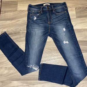 -Holister -dark blue -high waisted -skinny jeans